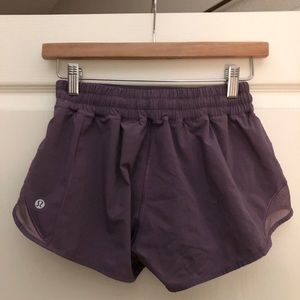 Lululemon Hotty Hot Shorts in Graphite Purple.